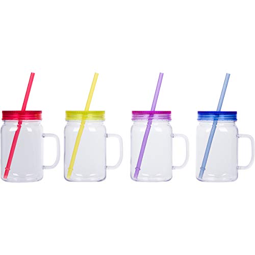 Algopix Similar Product 10 - Zephyr Goods Plastic Mason Jars with