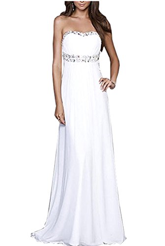 

Women Strapless Beading Evening Party Formal Gowns Long Prom Dress