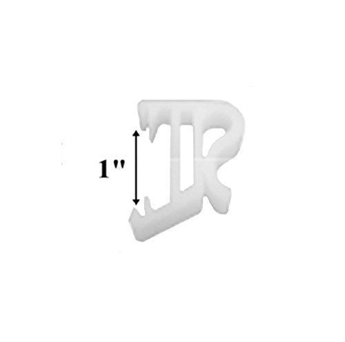 1 Single Slat White Valance Retainer Extension Clips For Horizontal ...