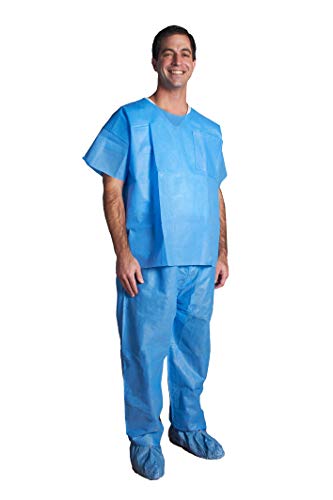 Algopix Similar Product 13 - Disposable Scrub Pant Blue ASP
