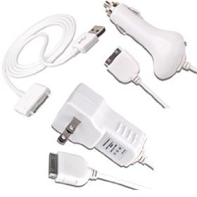 

USB Data Cable + Rapid Car Charger + Home Travel Charger for Apple Ipod Touch Itouch 8Gb 16GB 32Gb 2G 2nd Generation