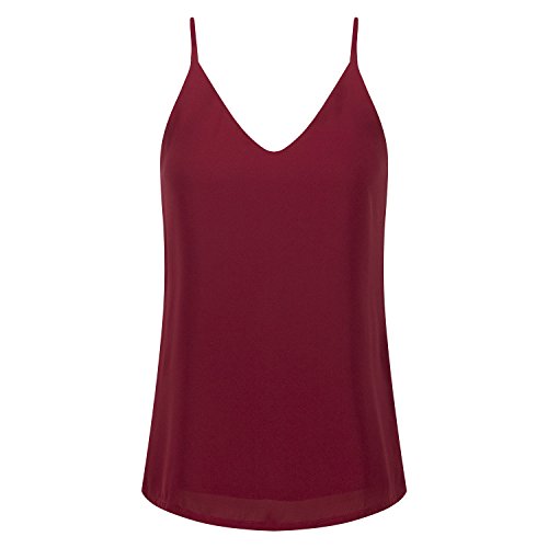 Simier Fariry Women's Chiffon Layered Cami Casual Loose Fit Tank Tops