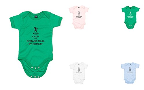 Keep Calm and Demand Trial By Combat , Printed Baby Grow