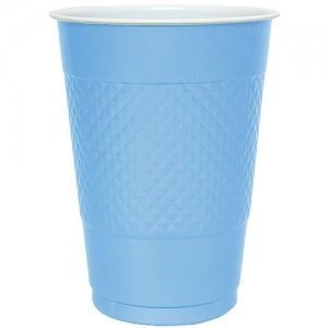 16 Oz Light Blue Plastic Cups - 50 Ct