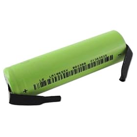 Tenergy Li-Ion 18650 Cylindrical 3.7V 2600mAh Flat Top Rechargeable Battery with TABS