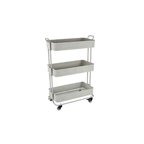 Algopix Similar Product 8 - Benzara Metal Rolling Storage Three