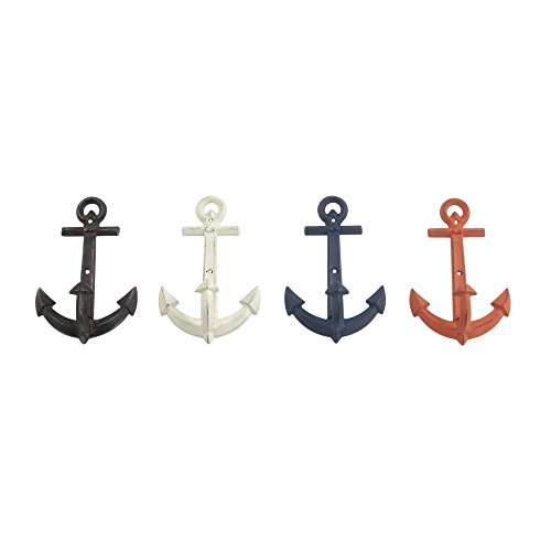 Algopix Similar Product 11 - Benzara 4 Assorted Metal Anchor Hook 4