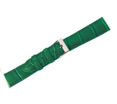 

Leather Watch Band Crocodile Dk. Green (18mm) Regular NA32-181