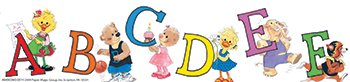 Eureka Suzy Zoo Character Letters Deco Trim - DISCONTINUED by Manufacturer