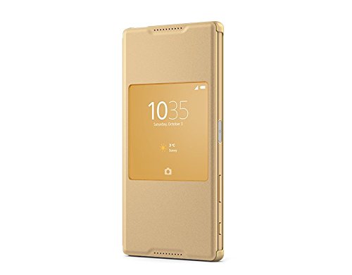 Sony Xperia Z5 Premium 用 ウィンドウ付きカバー SCR46 Gold/ゴールド 並行輸入品