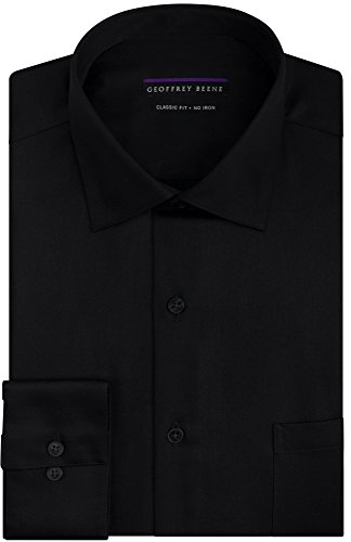 Geoffrey Beene Sateen Tall No Iron Dress Shirt - Black