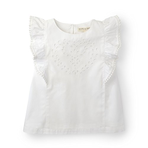 Algopix Similar Product 1 - Hope  Henry Girls White Flutter Eyelet