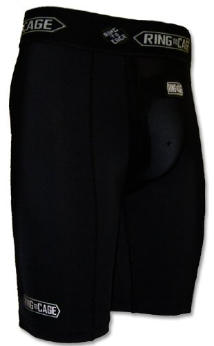 Compression Short with Flex Cup for MMA GRAPPLING JIU JITSU MUAY THAI-X-Large