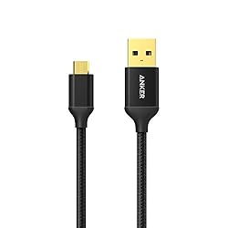 Anker 高耐久ナイロン Micro USB ケーブル 0.9m 金メッキコネクタ Android, Samsung, HTC, Nokia, Sony, その他のスマートフォン、タブレット用 (ブラック)