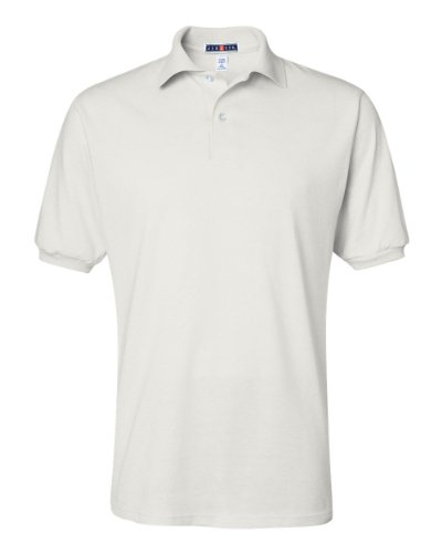 Jerzees Adult Jersey Polo with SpotShield - White - L