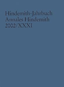 HINDEMITH-JAHRBUCH ANNALES HINDEMITH YEARBOOK 2002/31