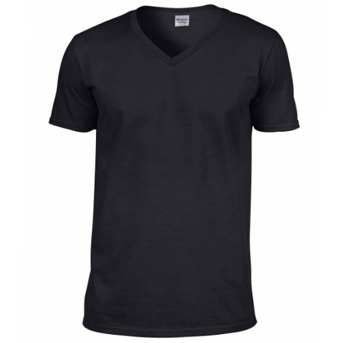Gildan Mens Soft Style V-Neck Short Sleeve T-Shirt