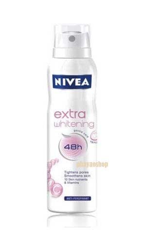 48 Hr. Protection Nivea visage White Deodorant Whitening Extra Care Spray Good Bye Dark Spots 150 ml. From Thailand (Sale!!!)