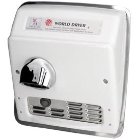 

World Dryer Auto Recessed Hand Dryer - 115v, Cast Iron