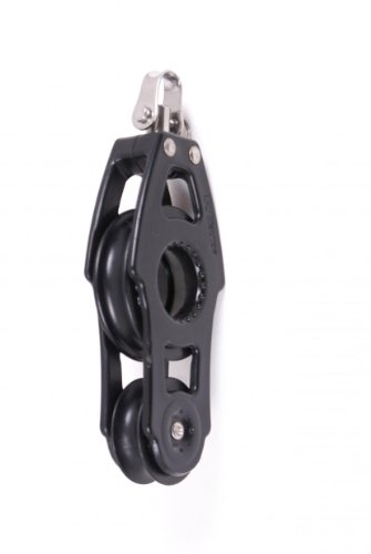 

Nautos #92000-Organic line-FIDDLE SWIVEL - 57 mm sheave diameter-Aluminum & composite for less friction and high resistance. Sailboat hardware