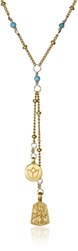 Algopix Similar Product 4 - Satya Jewelry Gold Turquoise Mini Lotus