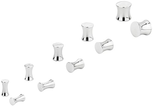 Surgical Grade Stainless Steel High Polish Gauged Earrings Solid Double Flared Plugs, 8G - 0G
