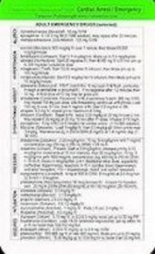 Tarascon Cardiac Arrest / Emergency Reference Card 2008 (Tarascon Ocket Phamacopoia)