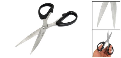 

7.7" Length Silver Tone Stainless Steel Blade Black Handle Sewing Scissors