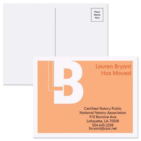 Algopix Similar Product 17 - Orange Metro New Address Postcards 