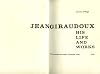 Jean Giraudoux: His Life and Works