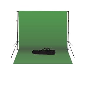 Studiohut Background Support System with 10' x 20' backdrop (Green) with carry bag