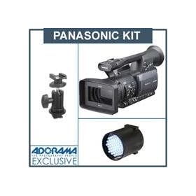 Panasonic AG-HMC150 Professional 3-CCD Handheld AVCCAM Camcorder - Bundle - with Switronix TL-50 30w Dimmerable DC Powered LED Light, Bescor SA-1 Universal Swivel Shoe Mount Adaptor