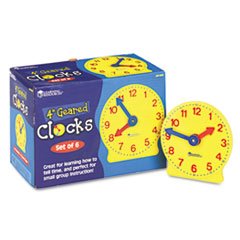 

** Set of Six Four-Inch Geared Learning Clocks, for Grades Pre-K to 4