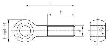 

(150pcs) DIN 444 M8X30 Eye bolts type B A4 Stainless Steel Ships FREE in USA by Aspen Fasteners (ASSP044448-30)