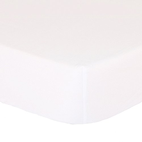 Algopix Similar Product 14 - White Fitted Crib Sheet  Solid Color