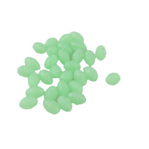 

Dimart 30 Pcs Soft Plastic Glow In Dark Egg Beads Fishing Lures Green