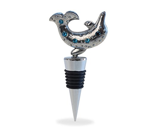 Puzzled Cheers Metal Wine Stopper, Dolphin