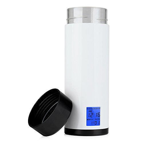 PYRUS 320ml Portable Smart Cup Health Sensor 8 times Drinking Reminder Alarm with LED Screen Display Creative Intelligent Water Bottle
