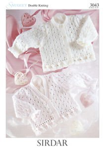 

Sirdar Snuggly Double Knitting Baby Cardigan Pattern