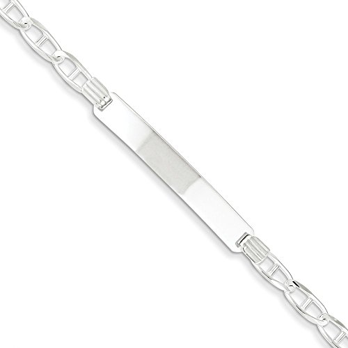 Algopix Similar Product 16 - Sterling Silver Anchor Link ID Bracelet