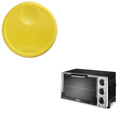 

KITDLORO2058RCP5730YEL - Value Kit - Rubbermaid-Yellow Round Storage Container Lid (RCP5730YEL) and Delonghi Convection Oven w/Rotisserie (DLORO2058)
