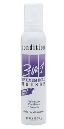 Clairol Condition 3-In-1 Mousse Maximum Hold 6 oz. (Pack of 3)