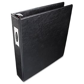 Locking No-Gap Round Ring Binder With Label Holder, 1-1/2 Capacity, Black