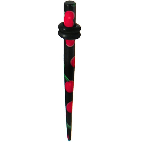 Algopix Similar Product 9 - Body Candy 8 Gauge Black Acrylic Red