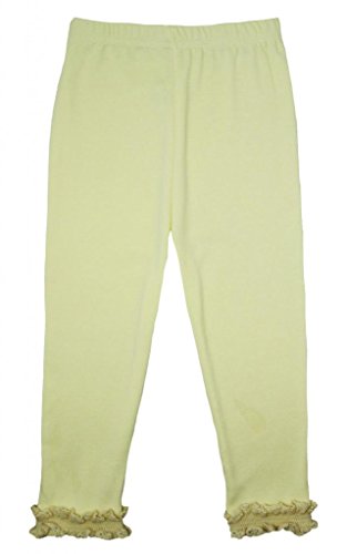 

Wholesale Princess Apparel Girl's Soft Cotton Pale Yellow Ruffled Leggings