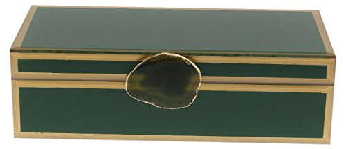 Algopix Similar Product 8 - Benzara Lovely Green Finish Jewelry Box