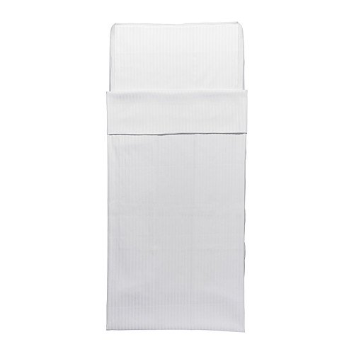 Ikea Leklysten Crib Duvet Cover Pillowcase Set Off White Stripes