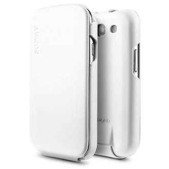 SPIGEN+SGP+Galaxy+S3+本革+フリップタイプ+レザーケース+ARGOS【+ホワイト+】+SGP09265+for+NTT+docomo+SC-06D