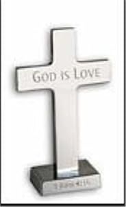 God Is Love Metal Standing Cross