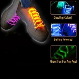 Light-up neon glow shoelaces